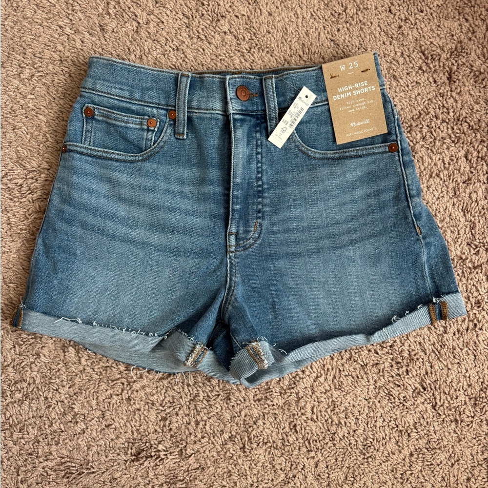 NWT Madewell High-Rise Denim Shorts Size 25
